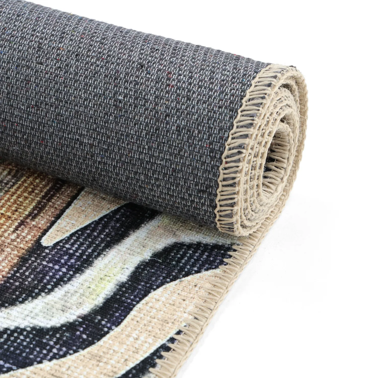 Tapis tissé à plat - Katavi (marron/multicolore)