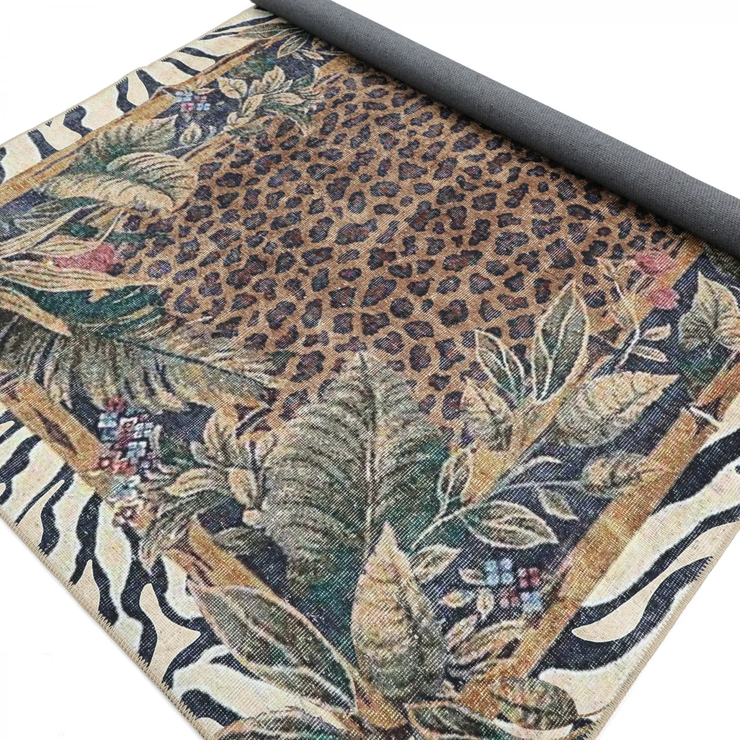 Tapis tissé à plat - Katavi (marron/multicolore)