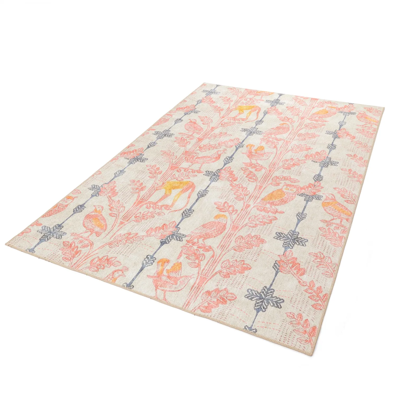 Flachgewebter Teppich - Luanda (rosa/mehrfarbig)