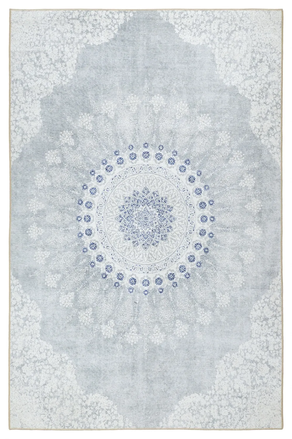Tapis tissé à plat - Sandrigo (gris/blanc)