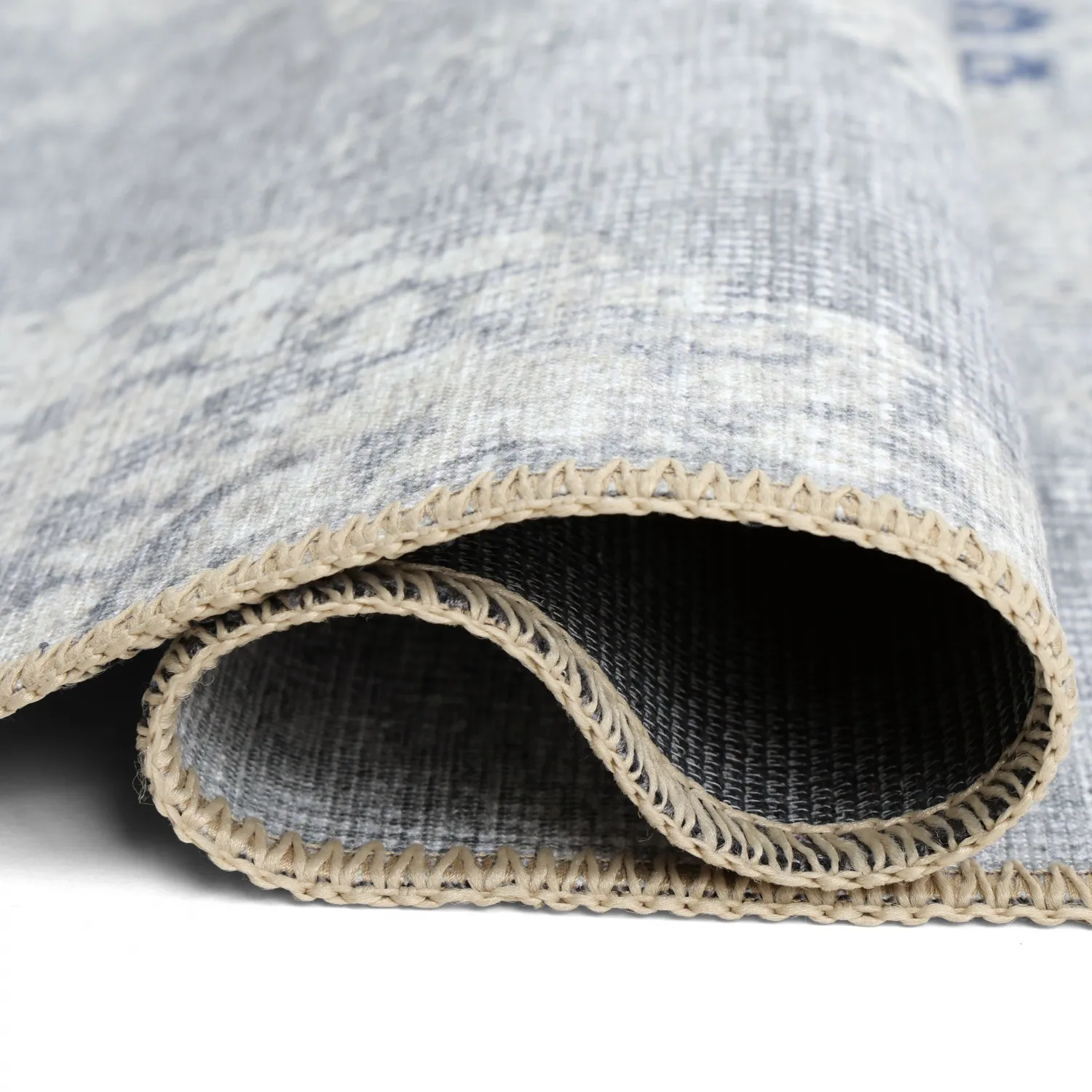 Tapis tissé à plat - Sandrigo (gris/blanc)