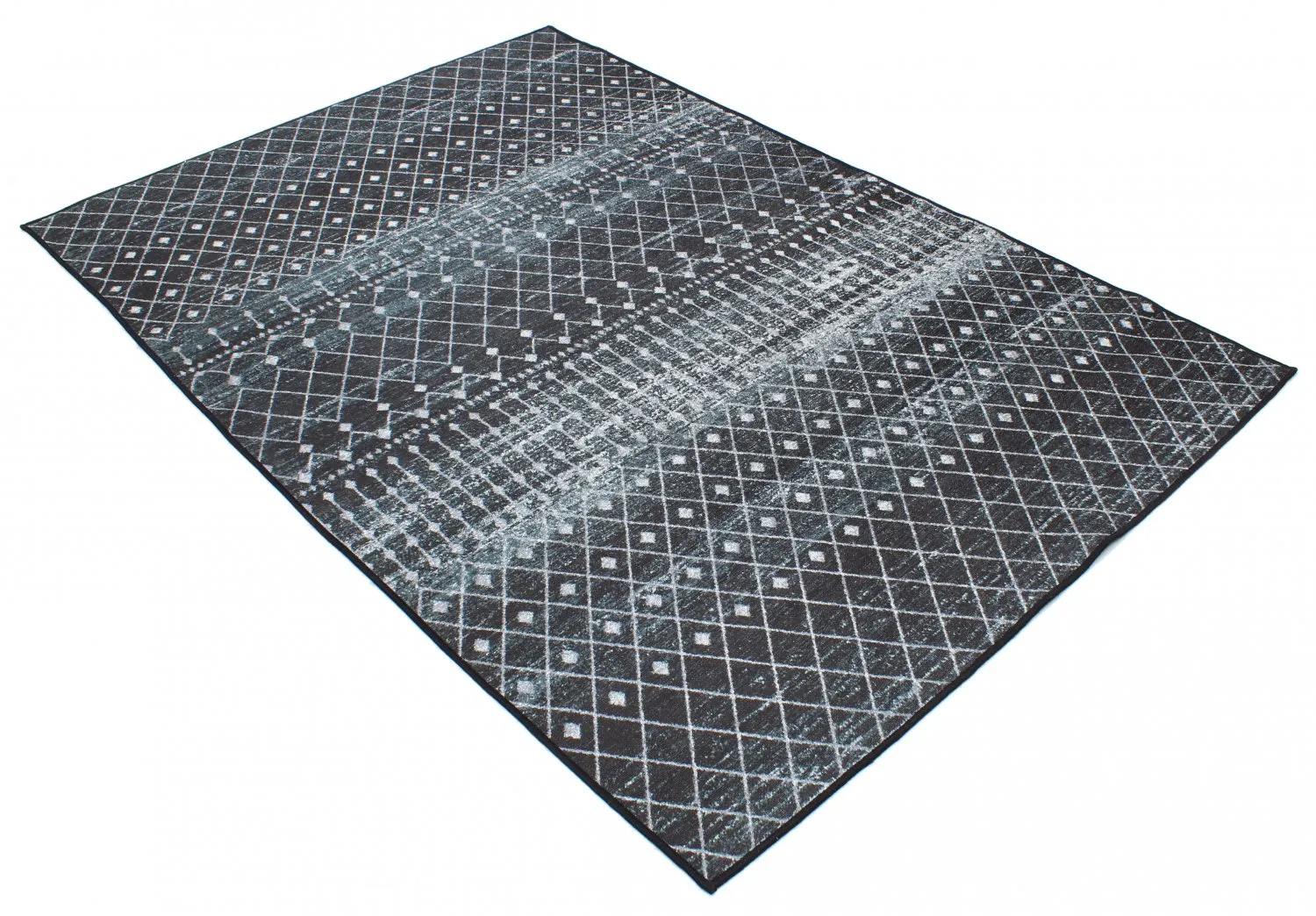 Wilton-Teppich - Stella (schwarz/weiß)