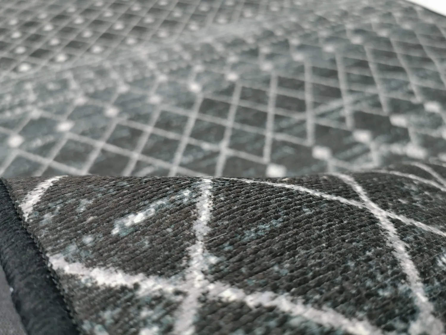 Wilton-Teppich - Stella (schwarz/weiß)