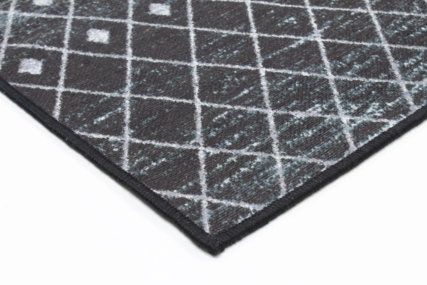 Wilton-Teppich - Stella (schwarz/weiß)