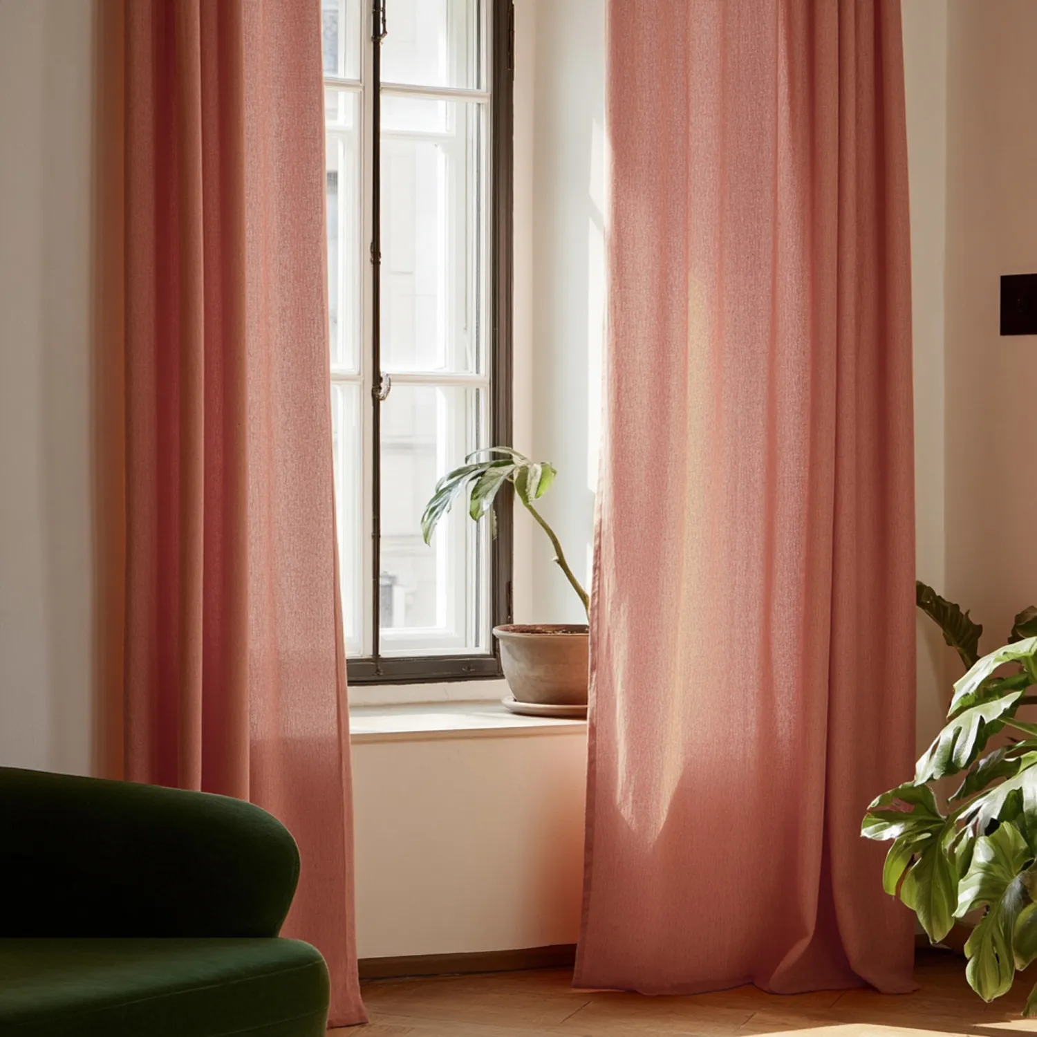 Vorhänge - Leinenvorhang Luana (rot)