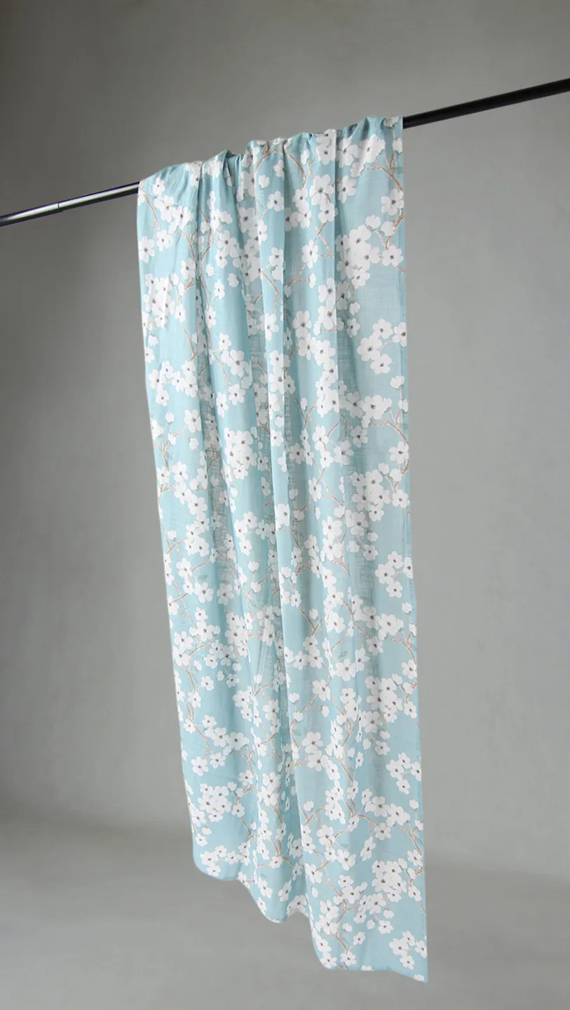 Vorhänge - Baumwollvorhang - Pia-Li (türkis)