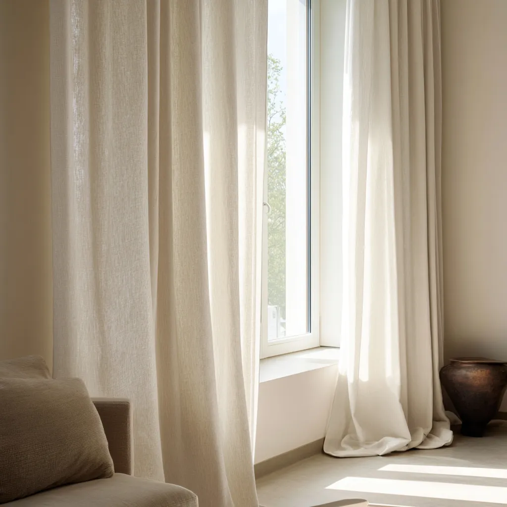 Rideaux - Rideau imitation lin Andrada (beige)