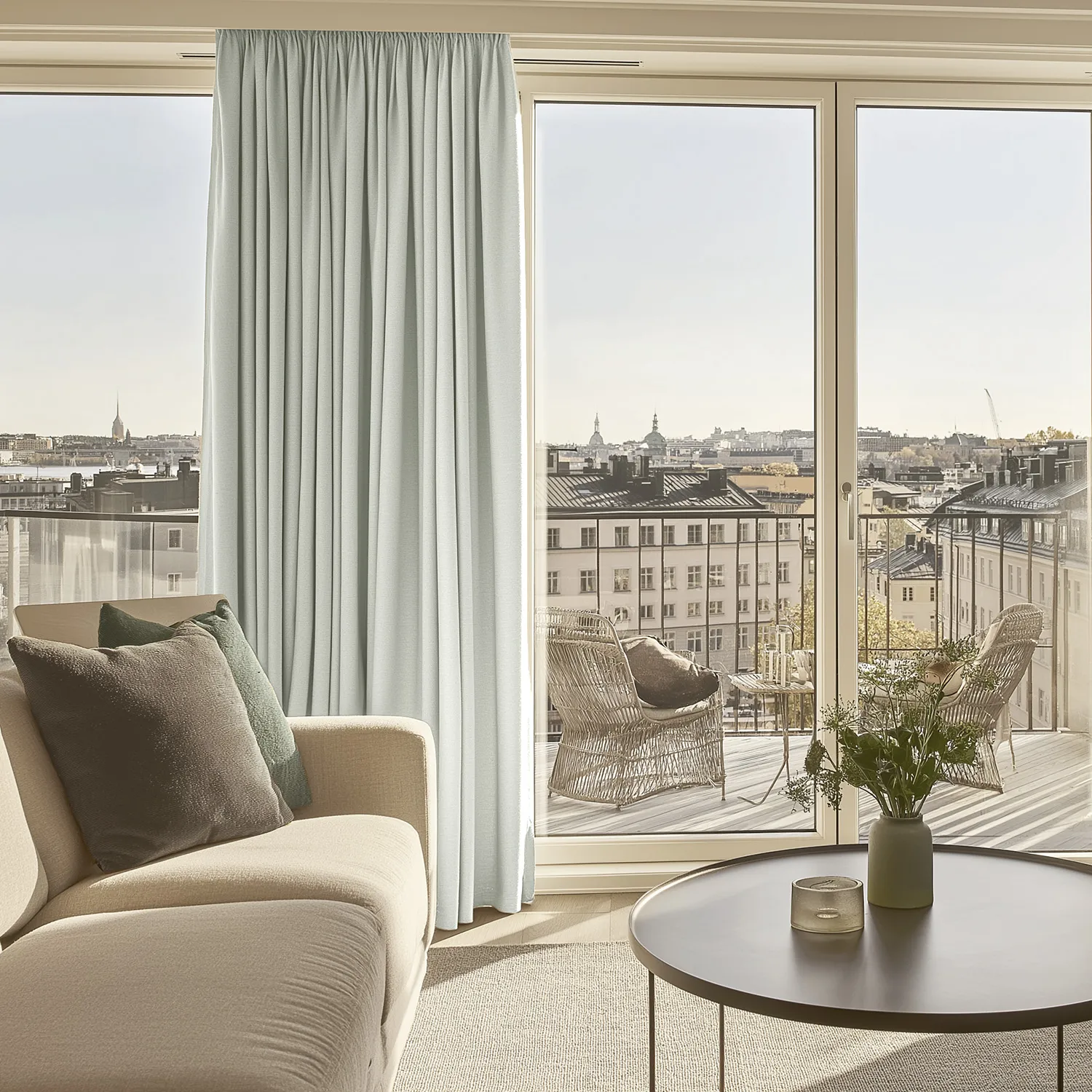 Vorhänge - Verdunkelungsvorhänge Octavia (hell beige)