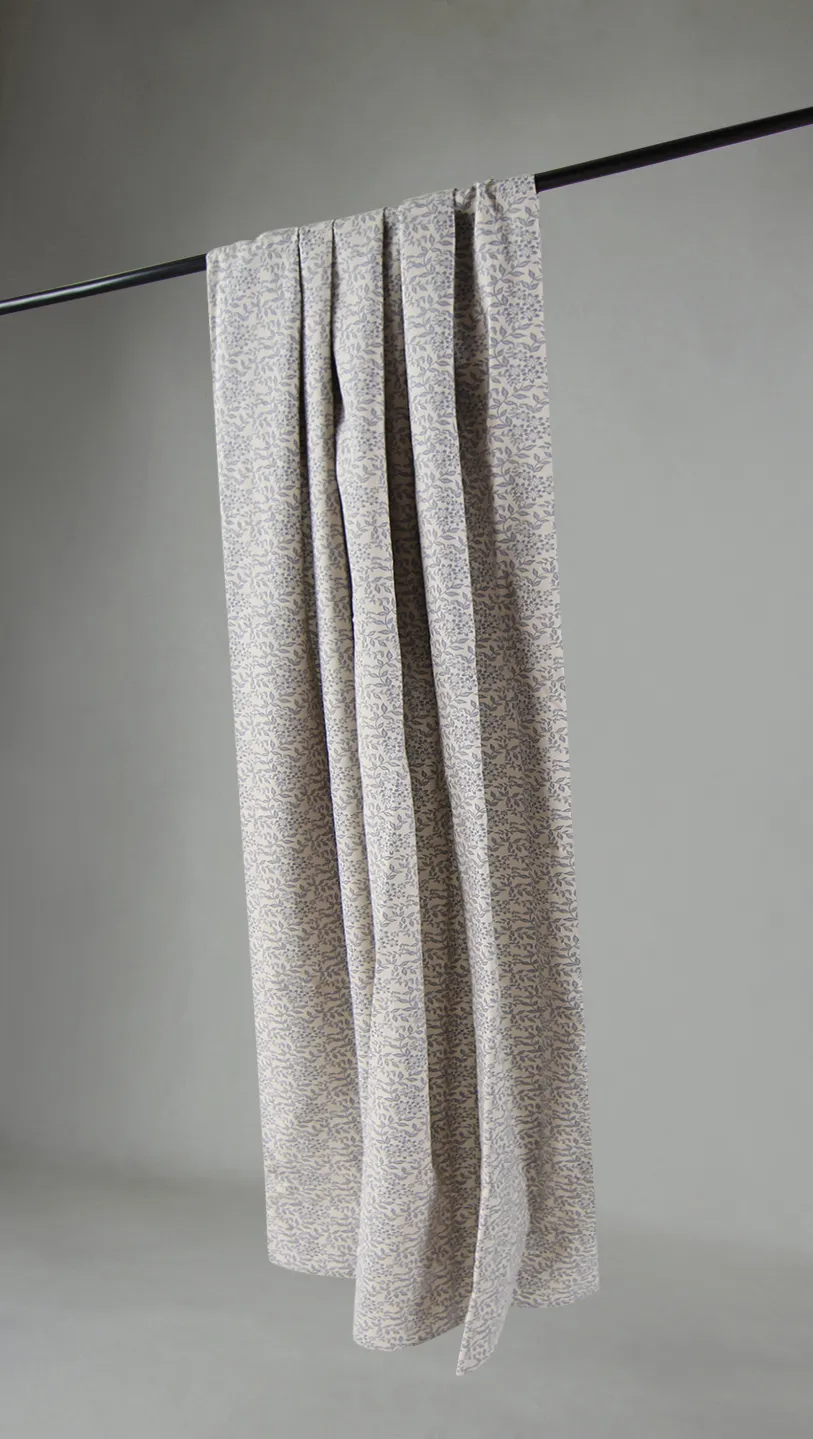 Vorhänge - Baumwollvorhang Lilja (blau)