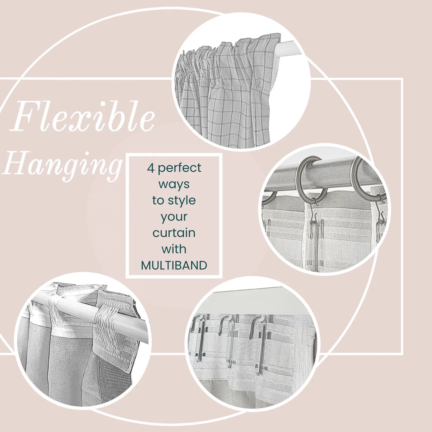 Vorhänge - Verdunkelungsvorhänge Isolde (grau)