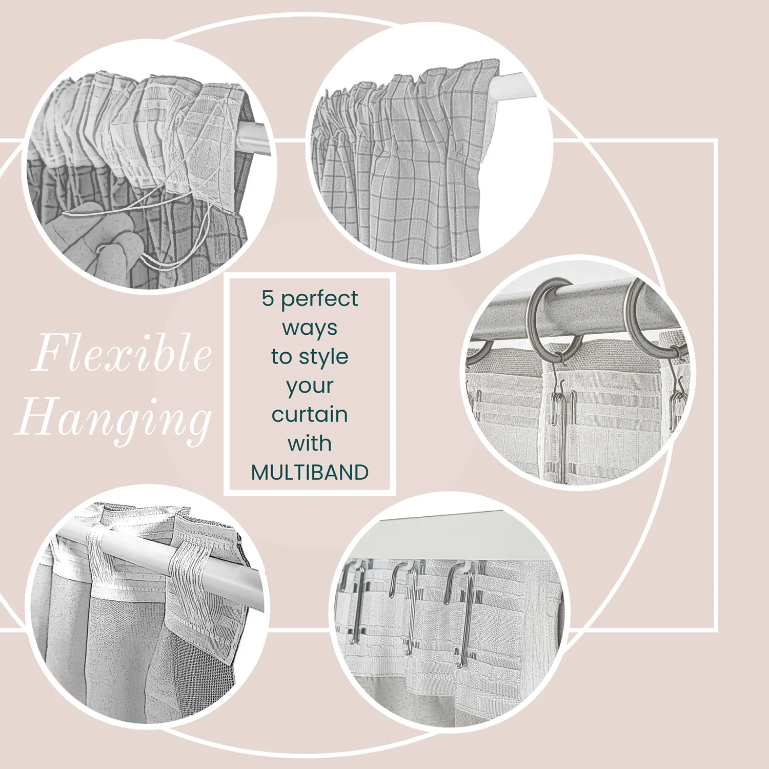 Vorhänge - Baumwollvorhang - Dorthe (grün)