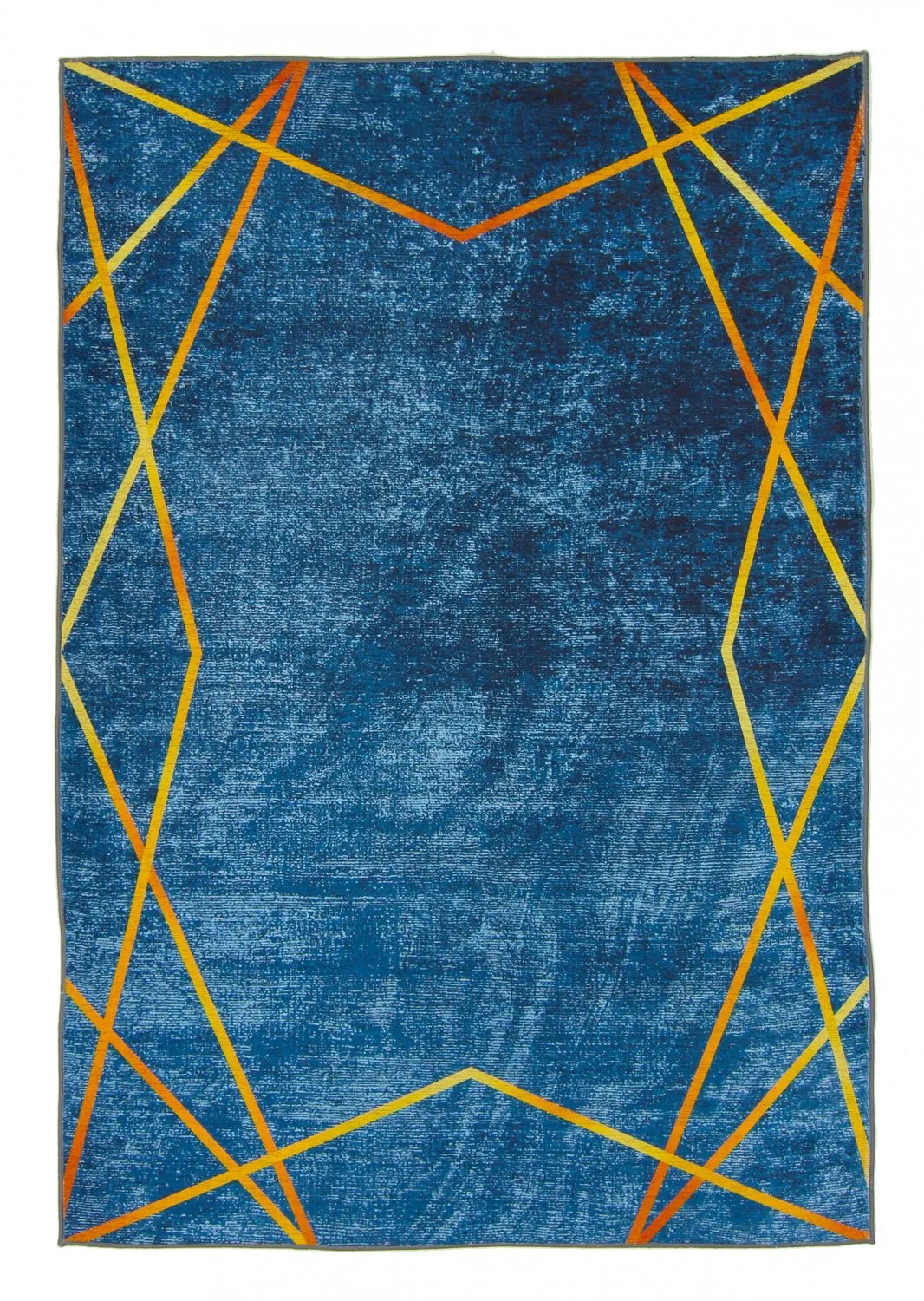 Wilton-Teppich - Zaros (blau/gold)