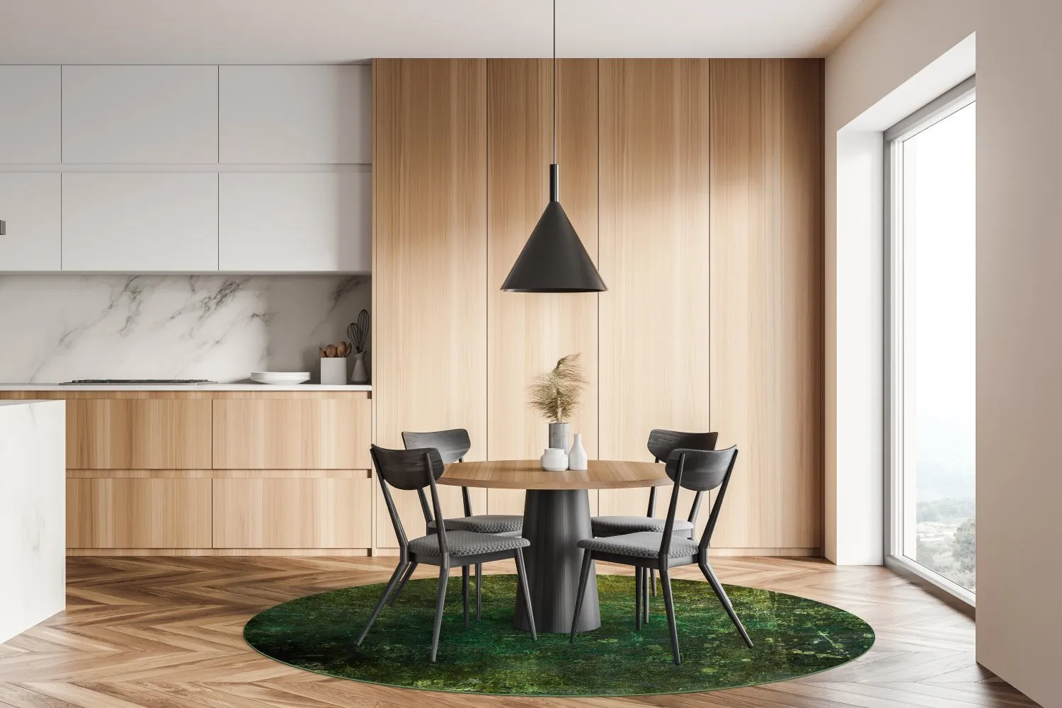 Rund Teppich - Estrada (grün)