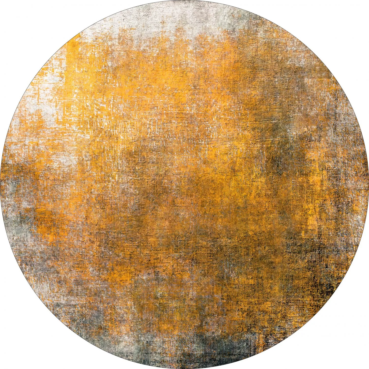 Tapis rond - Lalin (jaune)