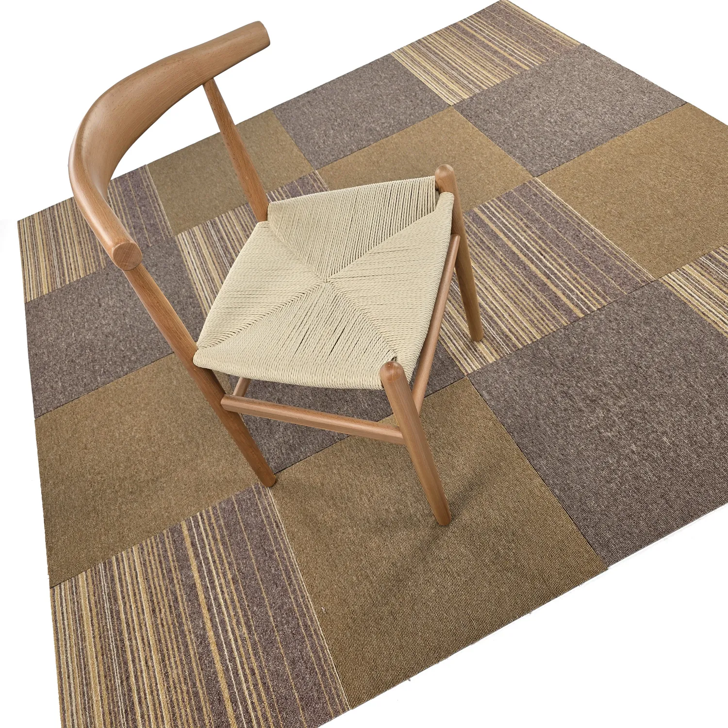 Moquette - Almeria Dalles textiles 24 unités (marron)