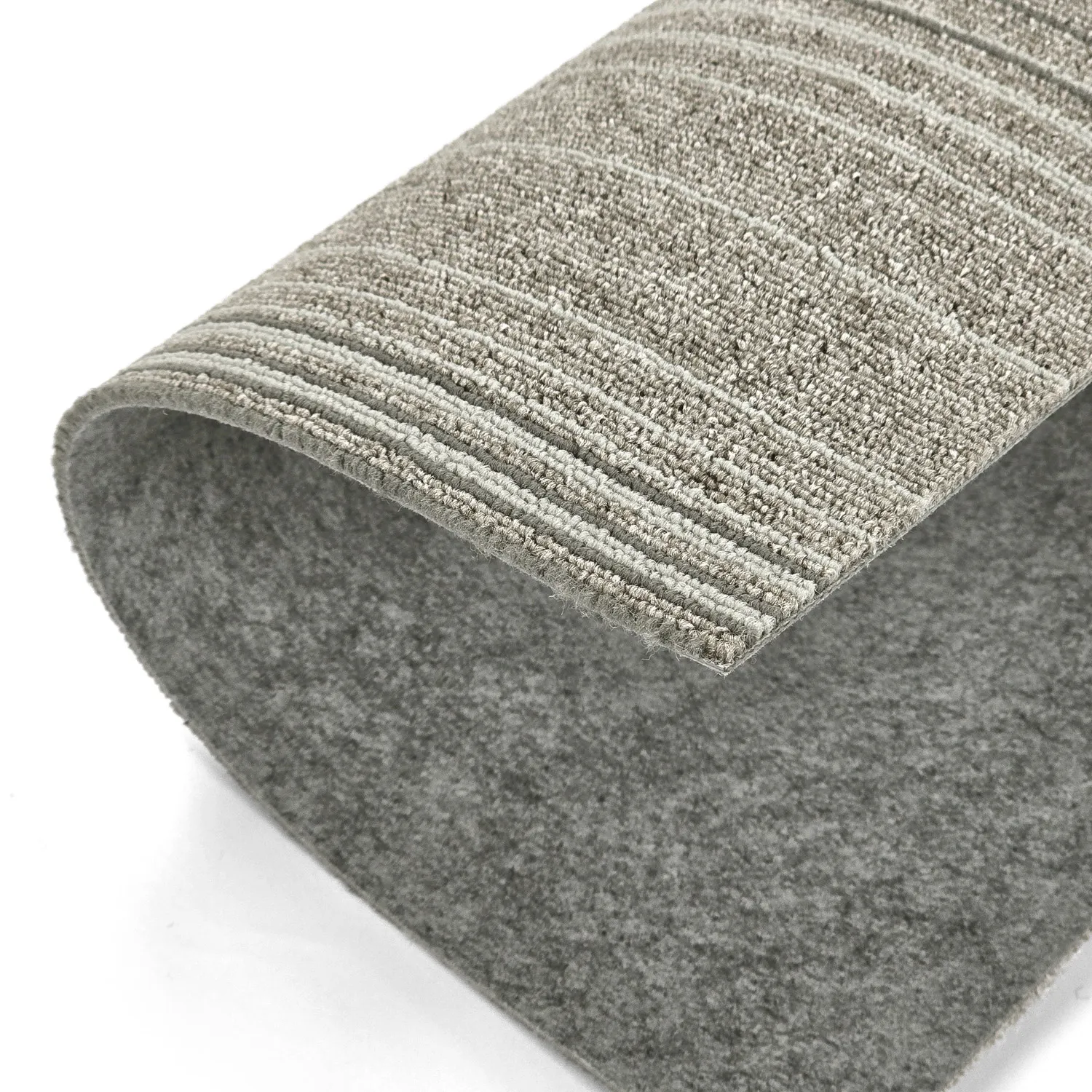 Teppichboden - Almeria Teppichfliesen 24 Stk. (unregelmäßig gestreift grau)