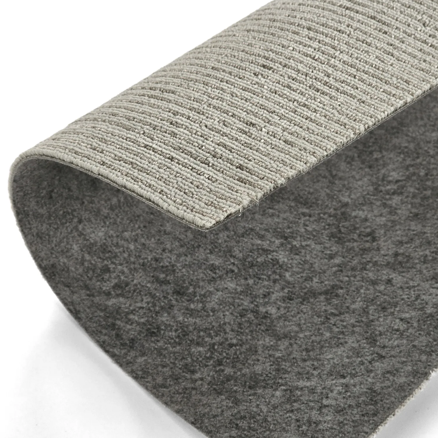 Teppichboden - Almeria Teppichfliesen 24 Stk. (gestreift grau)