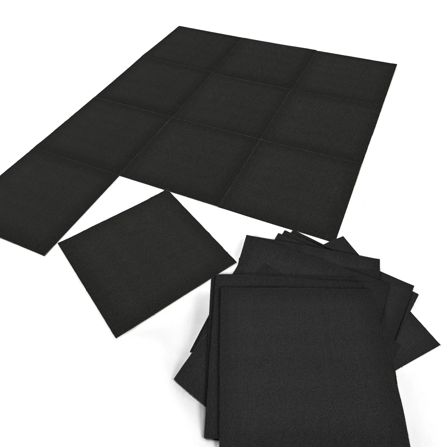 Teppichboden - Almeria Teppichfliesen 24 Stk. (schwarz)