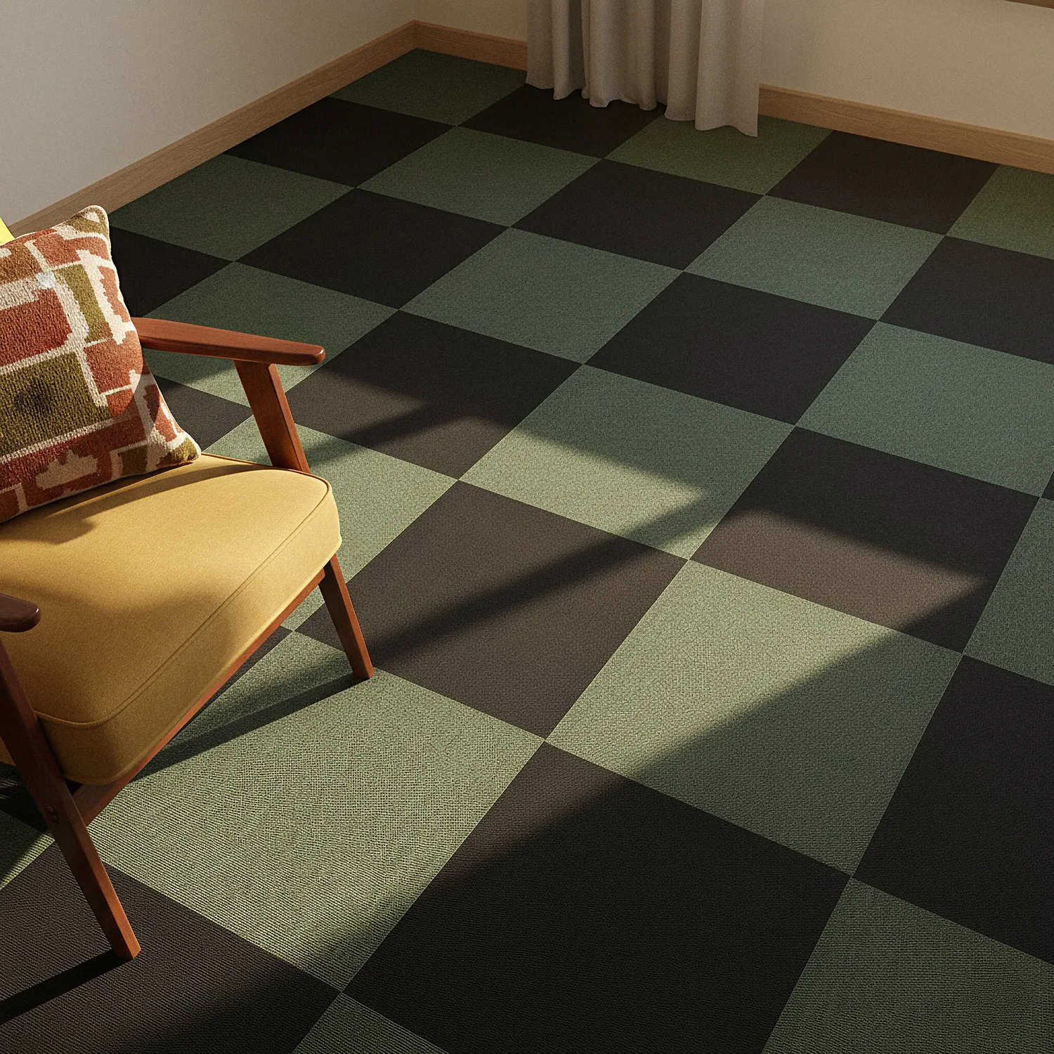 Teppichboden - Almeria Teppichfliesen 24 Stk. (schwarz)