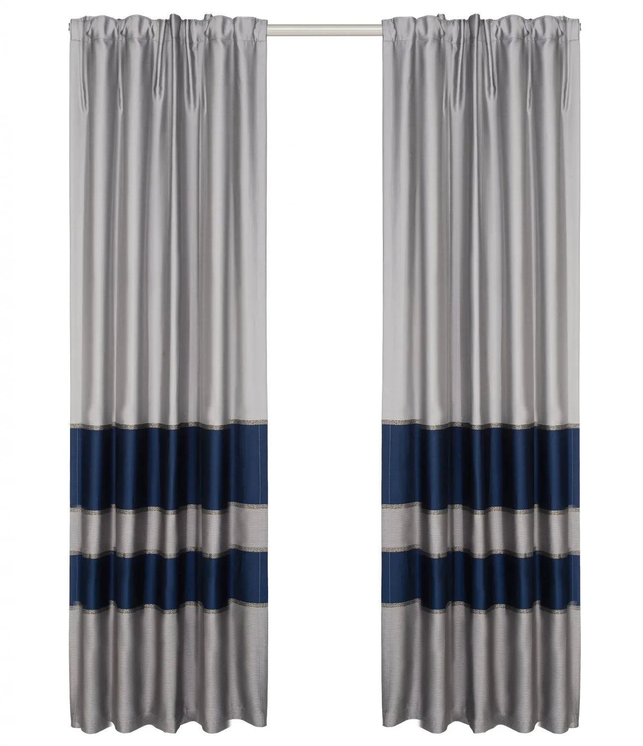 Vorhang - Austin (grau/blau)