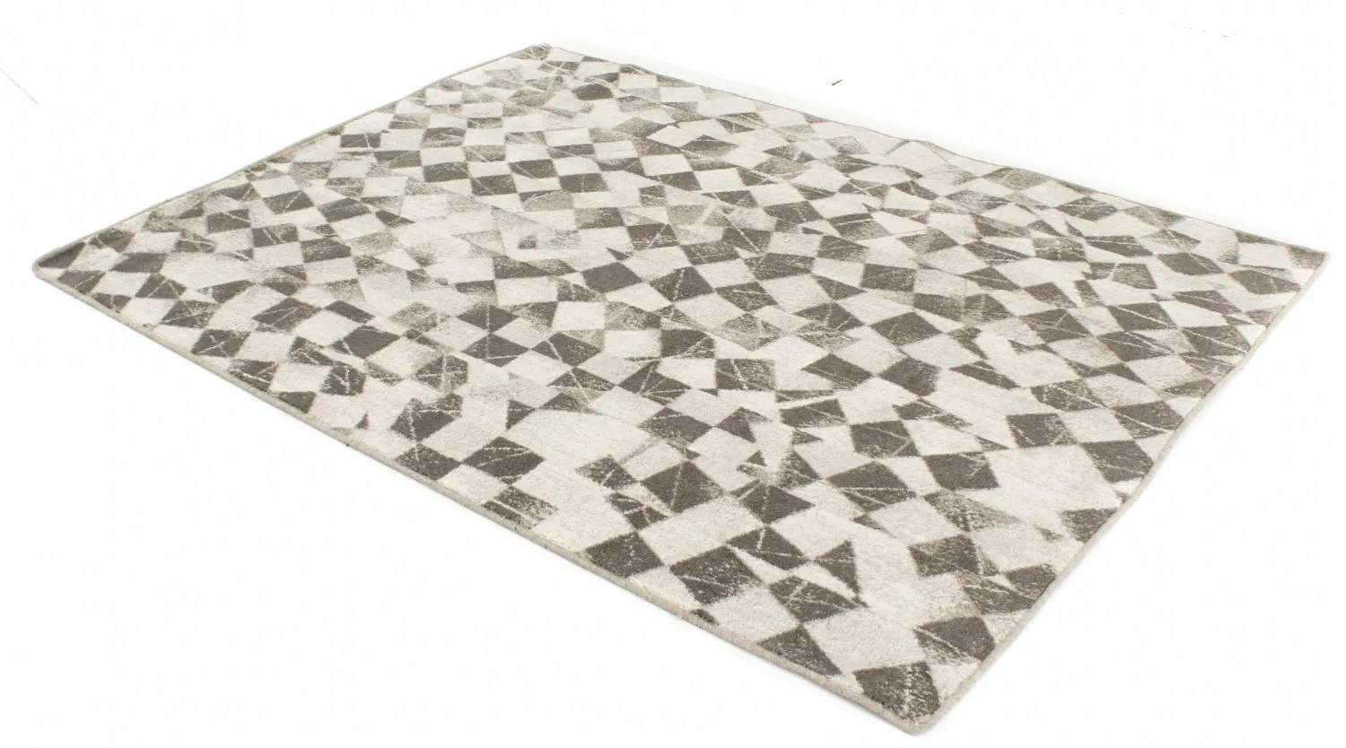 Wollteppich - Kallatis (schwarz/weiß)