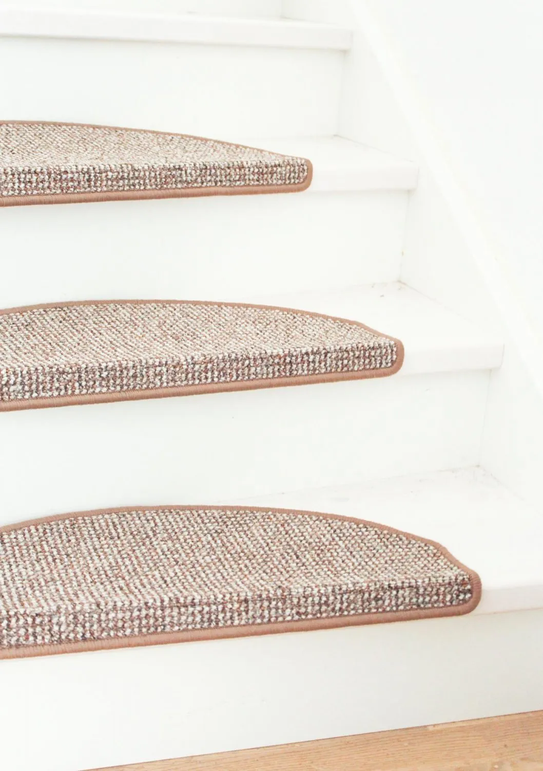 Tapis d’escalier - Bruxelles 28 x 65 cm (marron clair)