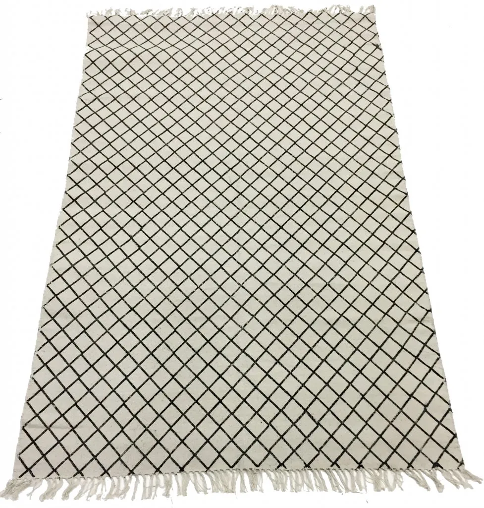 Flickenteppich - Agadir (schwarz/weiß)
