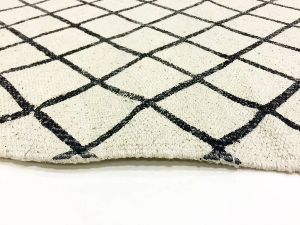 Flickenteppich - Agadir (schwarz/weiß)