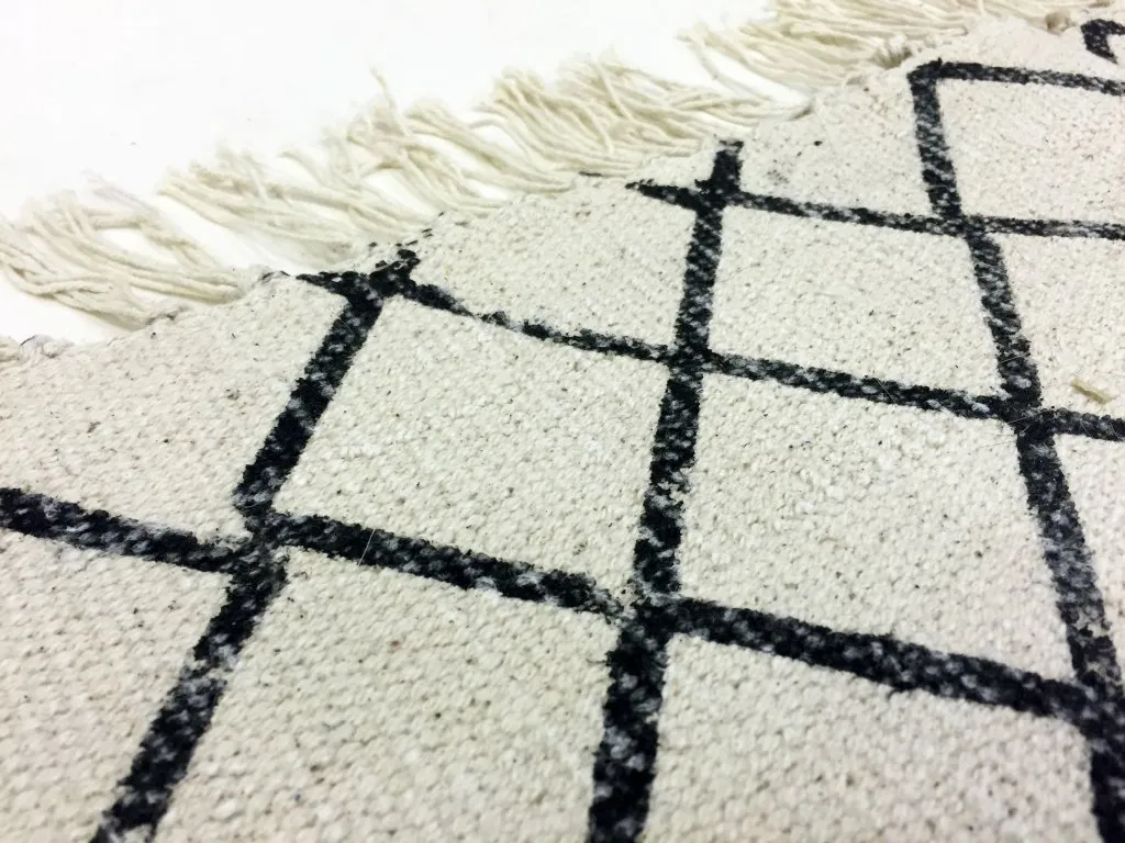 Flickenteppich - Agadir (schwarz/weiß)