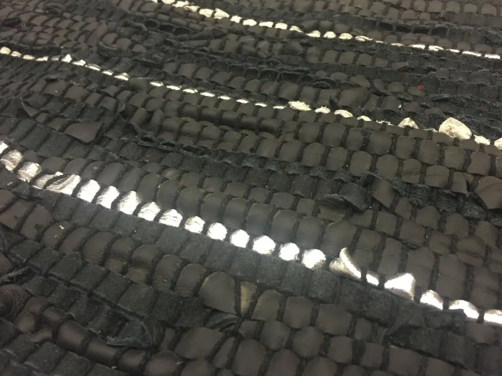 Flickenteppich - Nordal Design (schwarz, 100 % Leder)