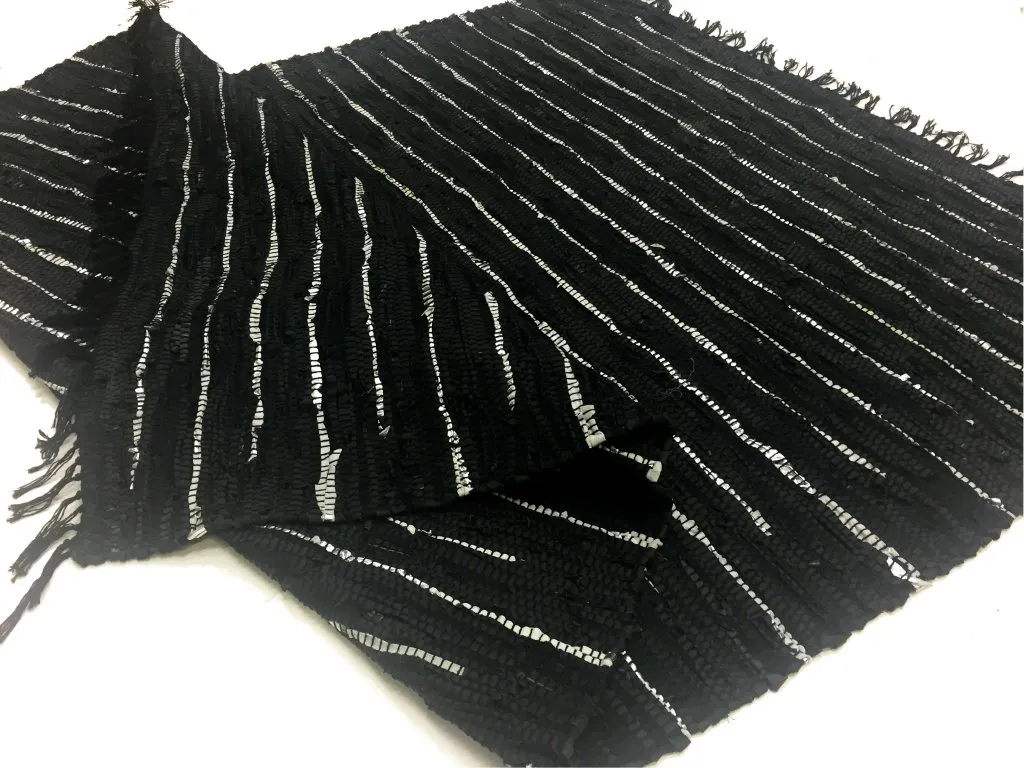 Flickenteppich - Nordal Design (schwarz, 100 % Leder)