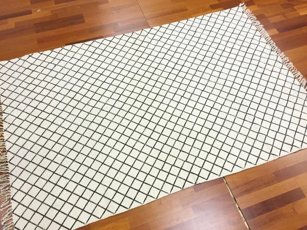 Flickenteppich - Agadir (schwarz/weiß)