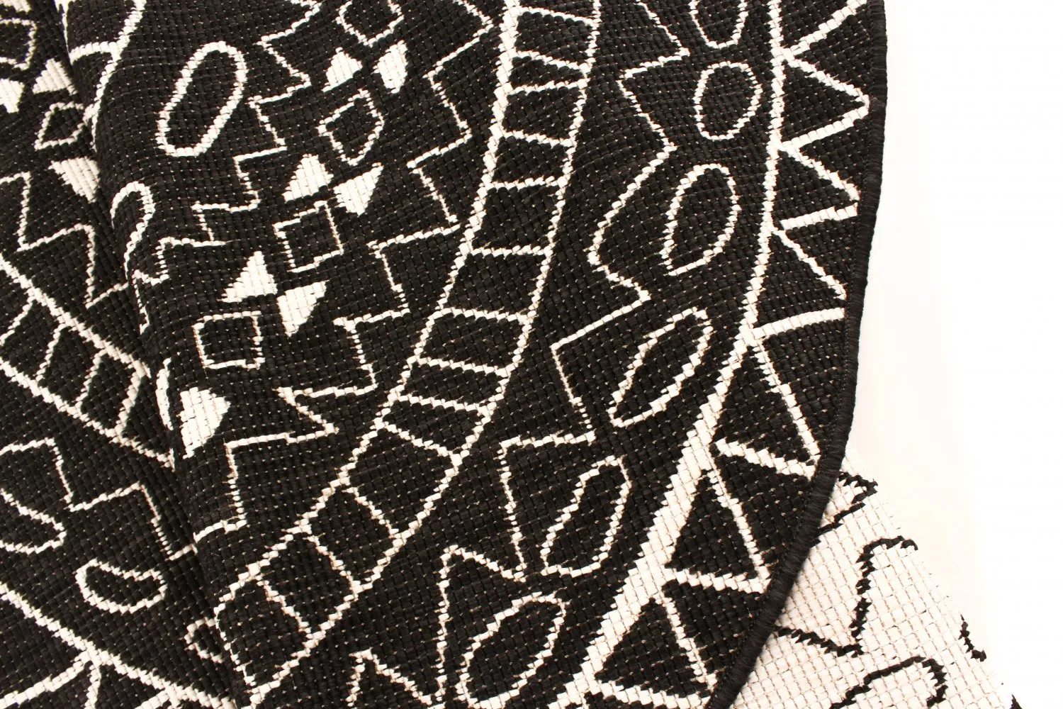 Rund Teppich - Brussels Diamond (schwarz)