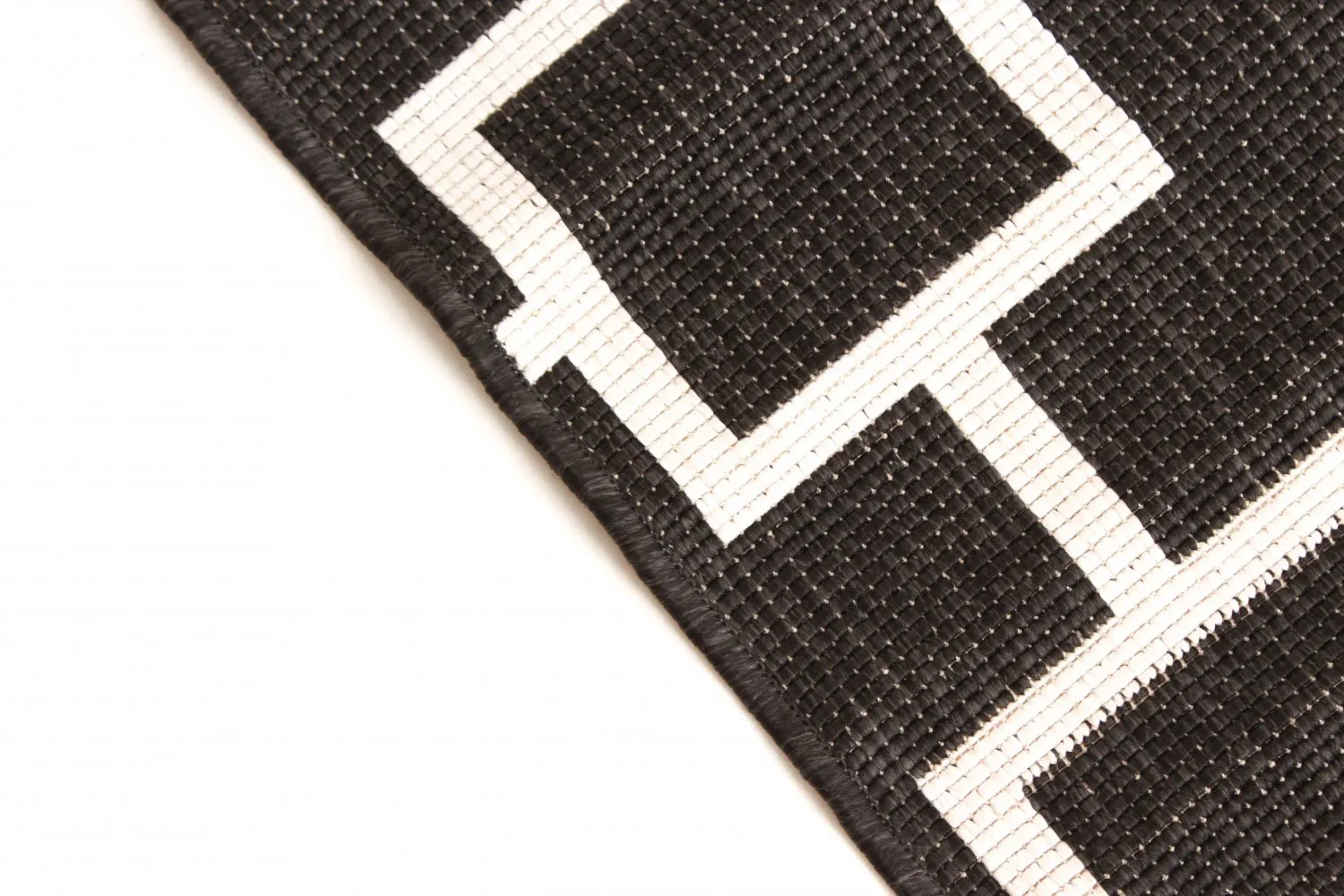 Teppich für innen und außen - Brussels Silver (schwarz)