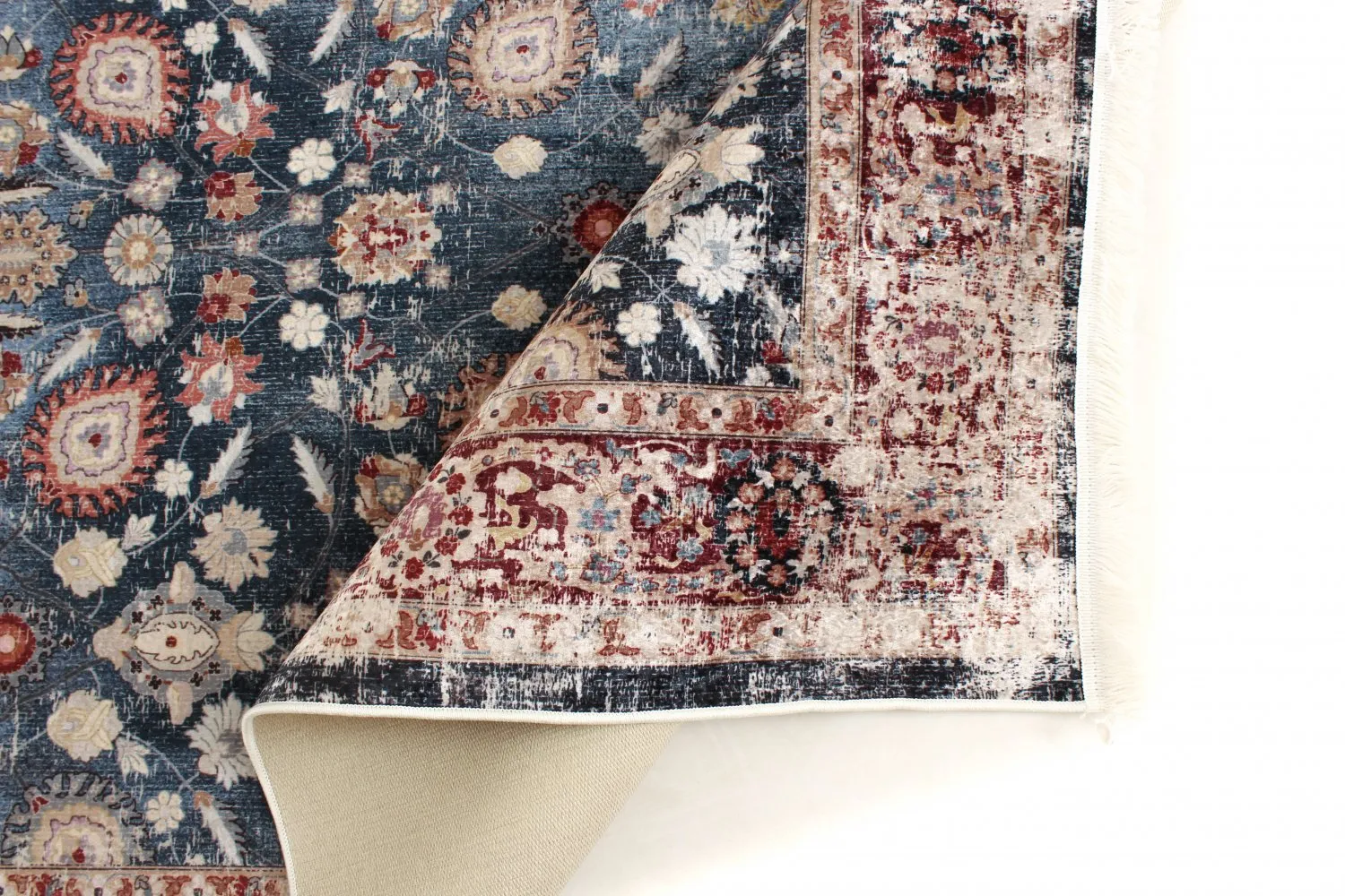 Tapis Wilton - Bouhjar (bleu foncé/multicolore)