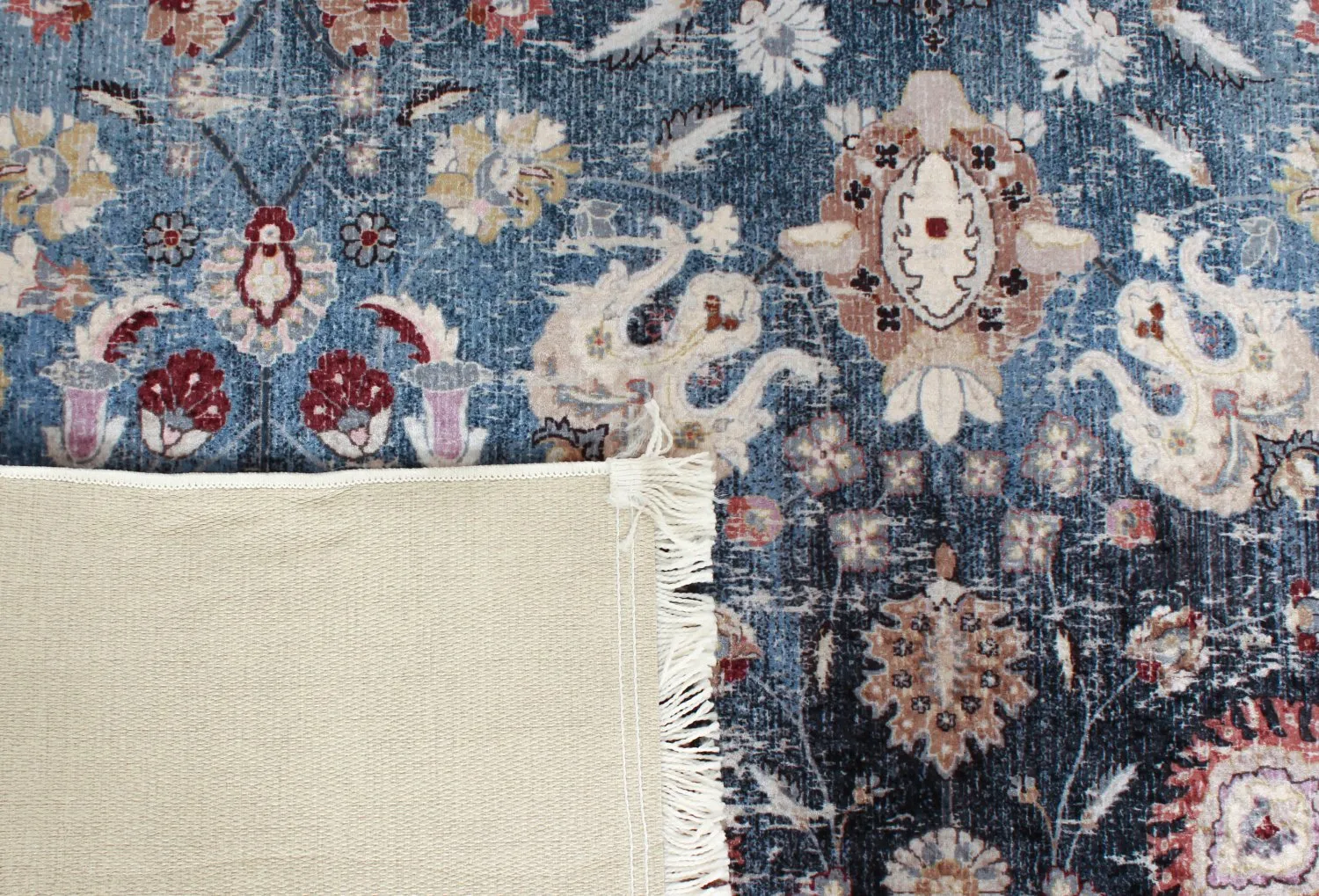 Tapis Wilton - Bouhjar (bleu foncé/multicolore)