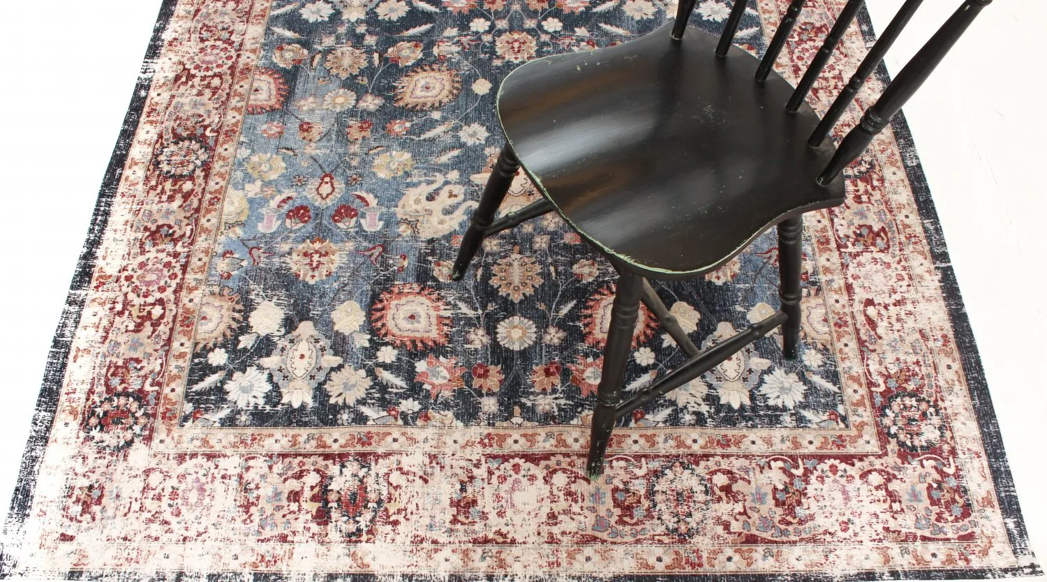 Tapis Wilton - Bouhjar (bleu foncé/multicolore)