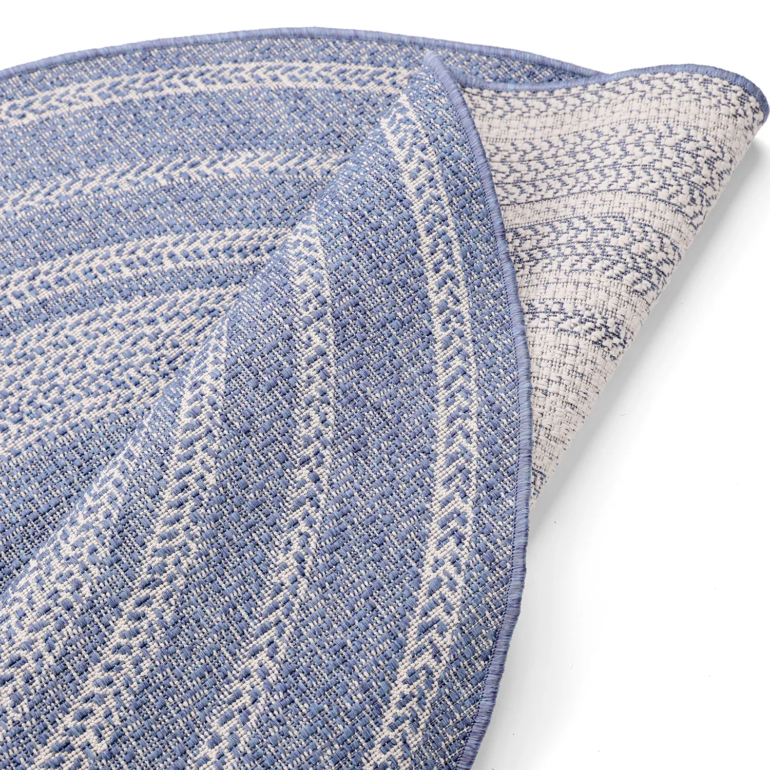 Rund Teppich - Indoor/Outdoor Angus (blau)