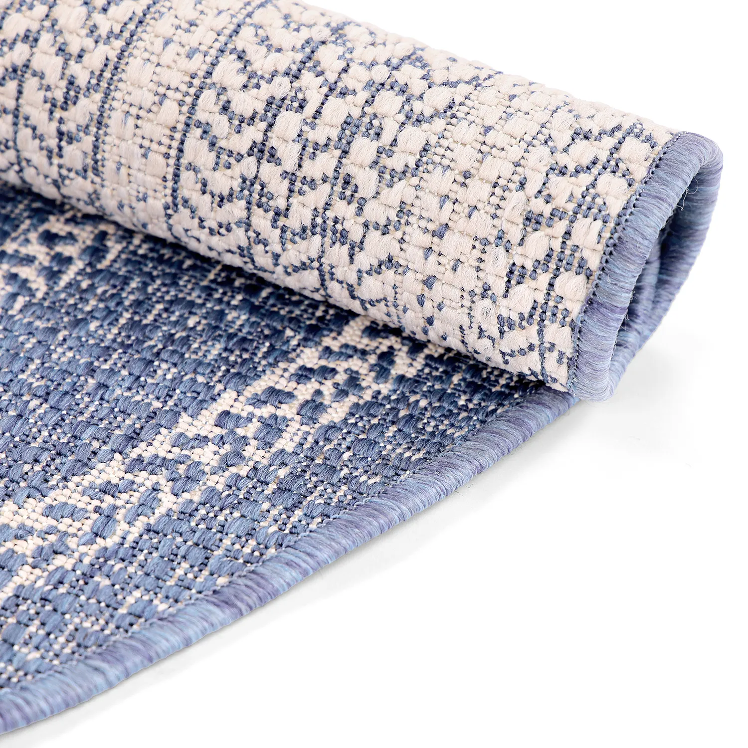 Rund Teppich - Indoor/Outdoor Angus (blau)