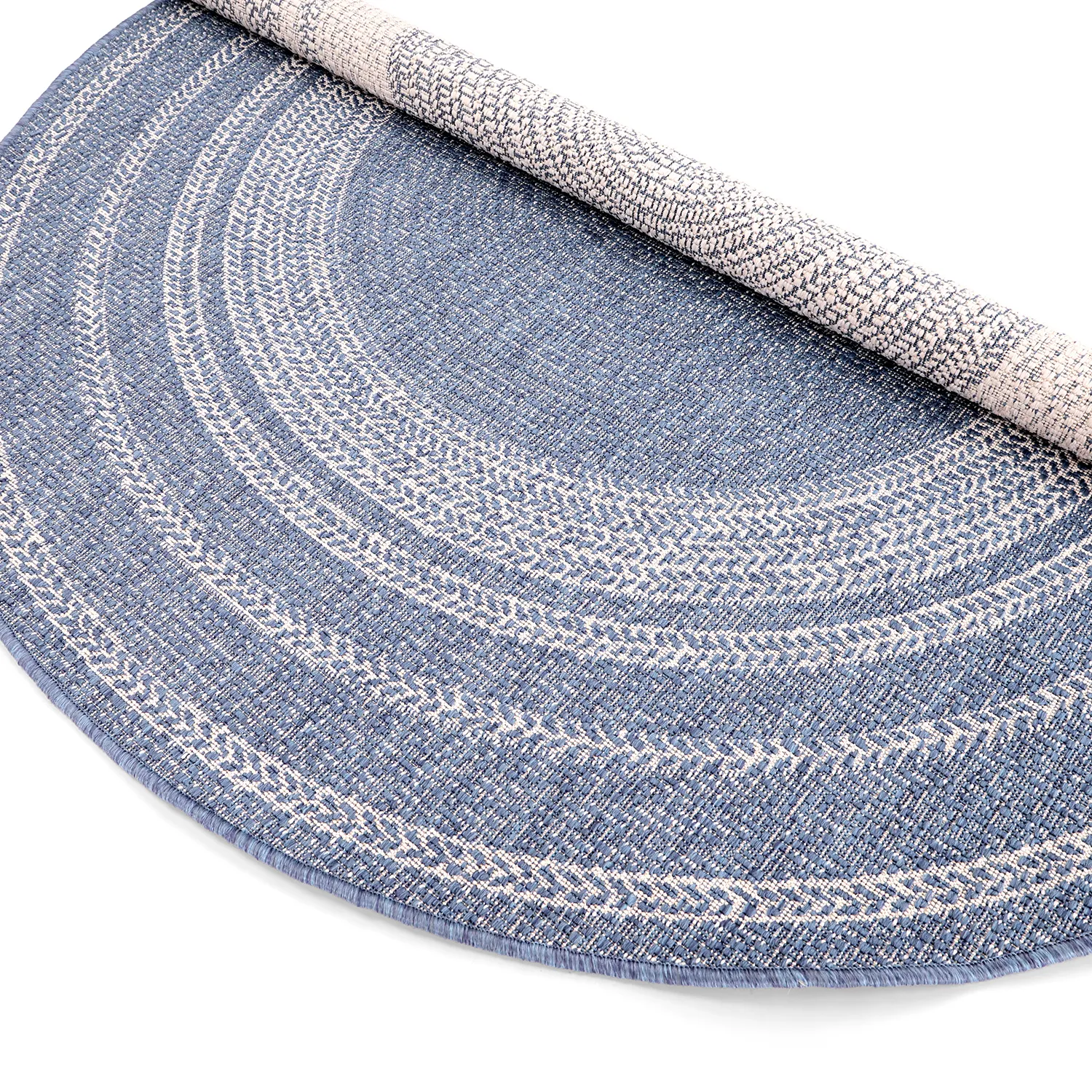 Rund Teppich - Indoor/Outdoor Angus (blau)