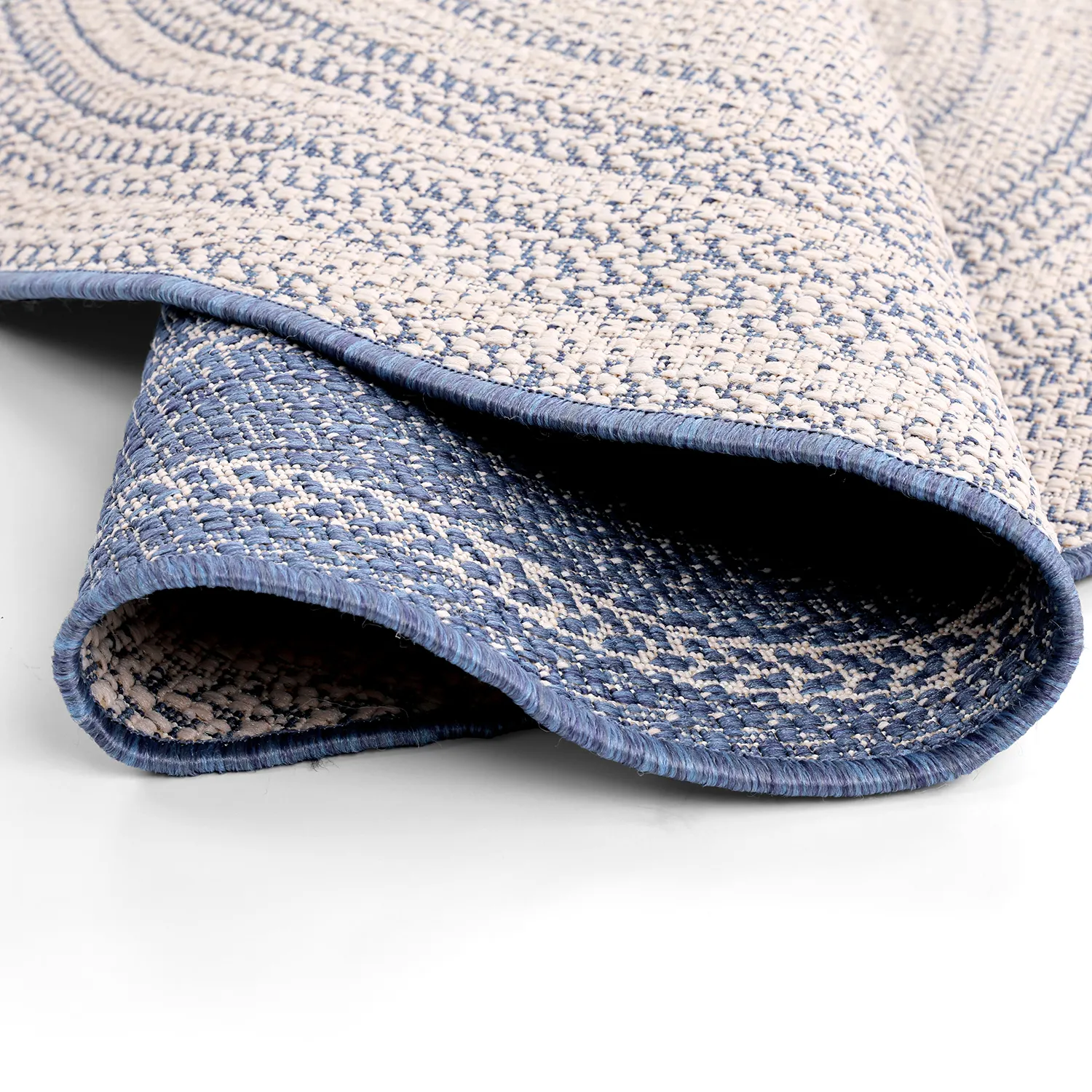 Rund Teppich - Indoor/Outdoor Angus (blau)