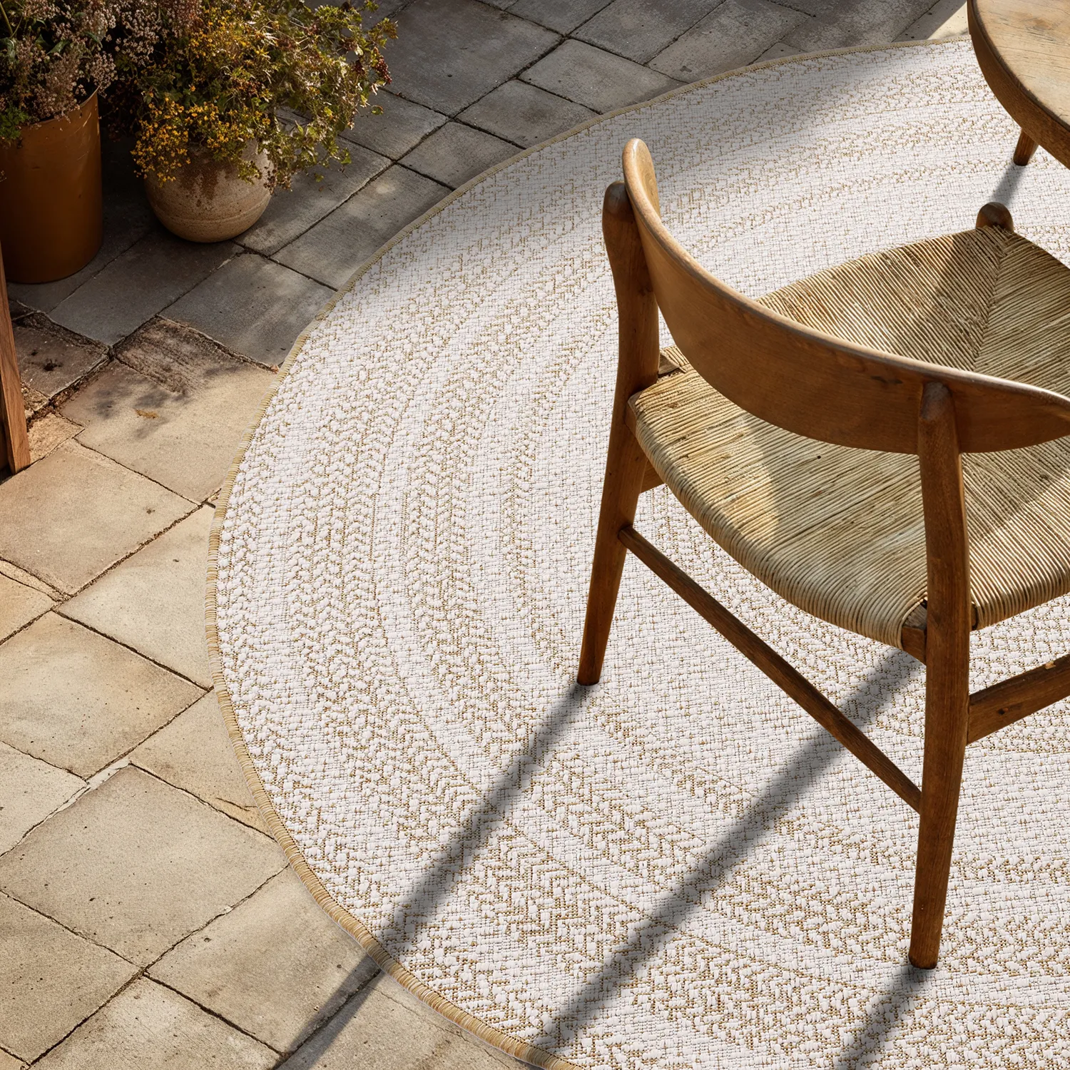 Tapis rond - Indoor/Outdoor Angus (nature)