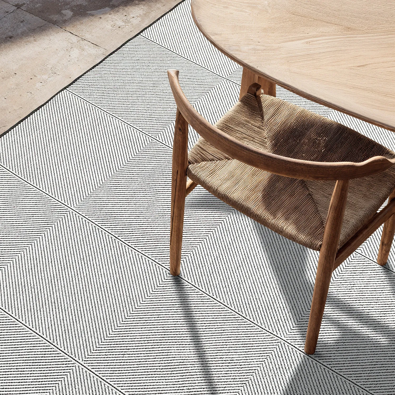 Teppich für innen und außen - utomhusmatta - Ava (schwarz)