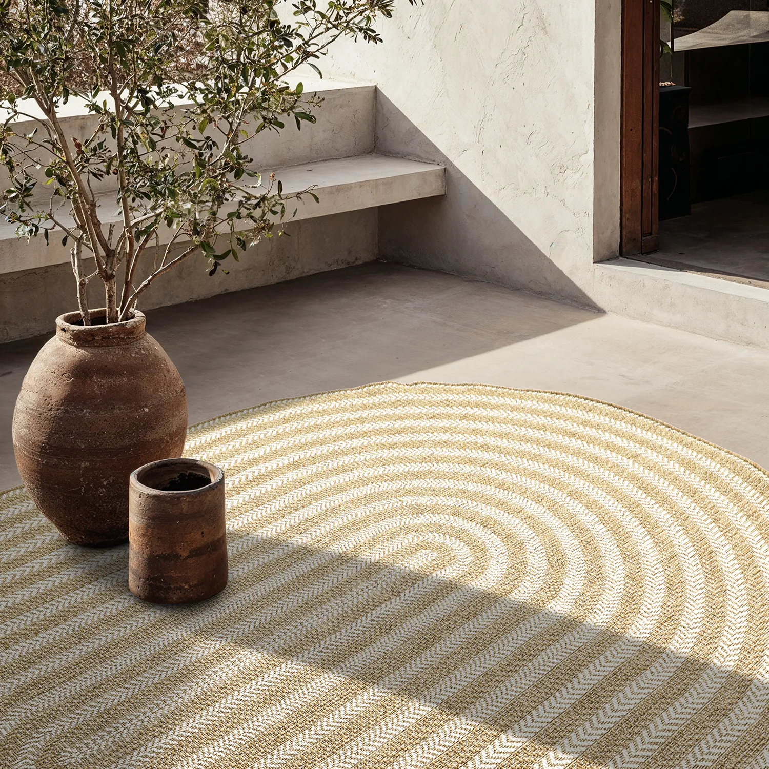 Ovaler Teppich - Indoor/outdoor Leander (natur)