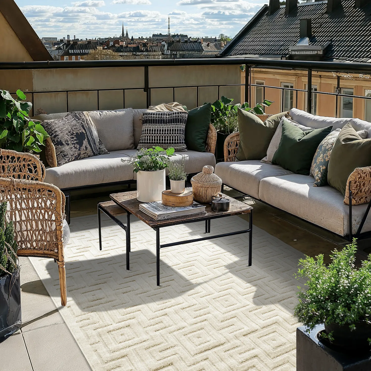 Shaggy Indoor/Outdoor - Oneida (creme)