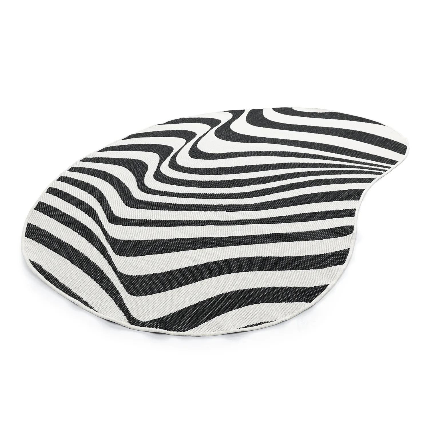 Teppich für innen und außen - utomhusmatta - Remina (schwarz/weiß)