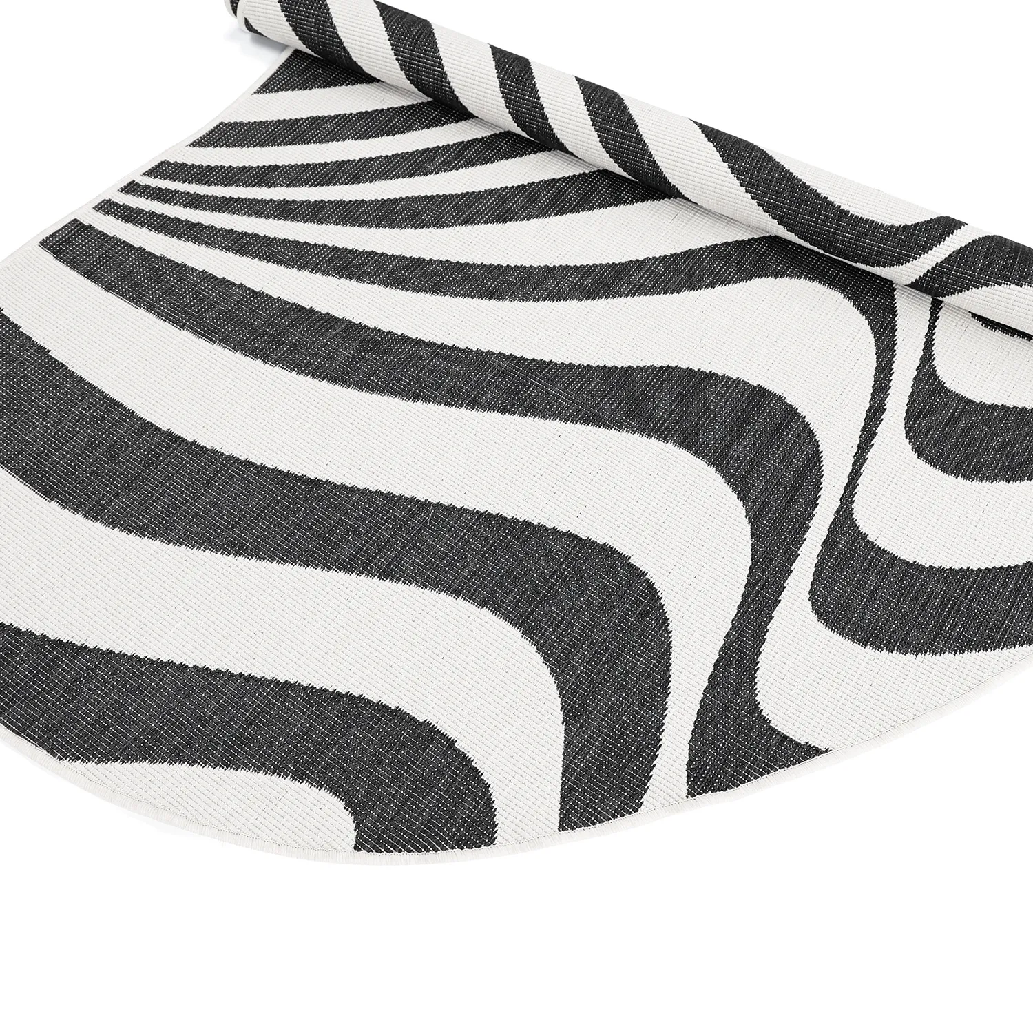 Teppich für innen und außen - utomhusmatta - Remina (schwarz/weiß)