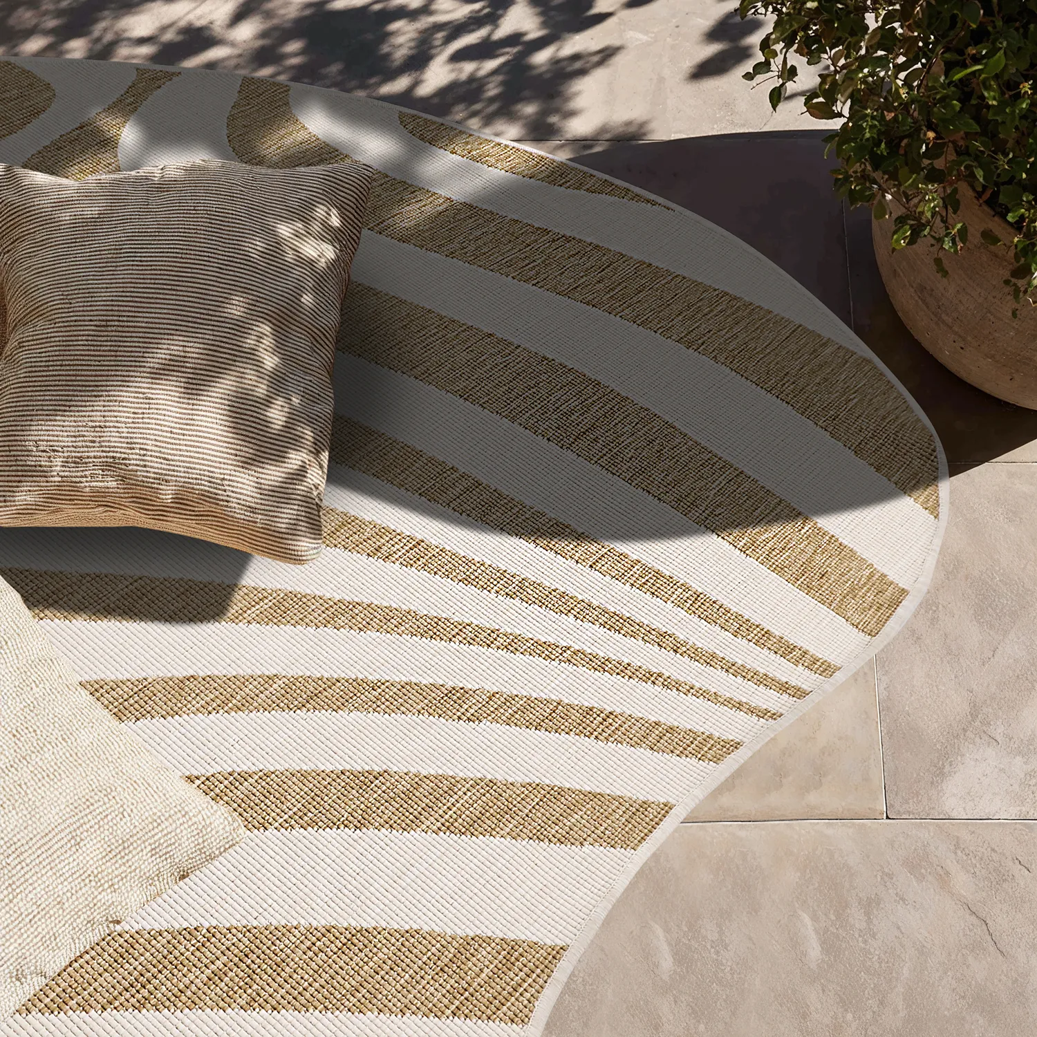 Tapis Intérieurs/Extérieurs - utomhusmatta - Remina (nature/blanc)