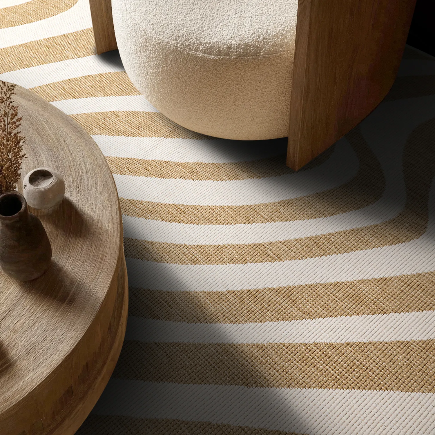 Tapis Intérieurs/Extérieurs - utomhusmatta - Remina (nature/blanc)