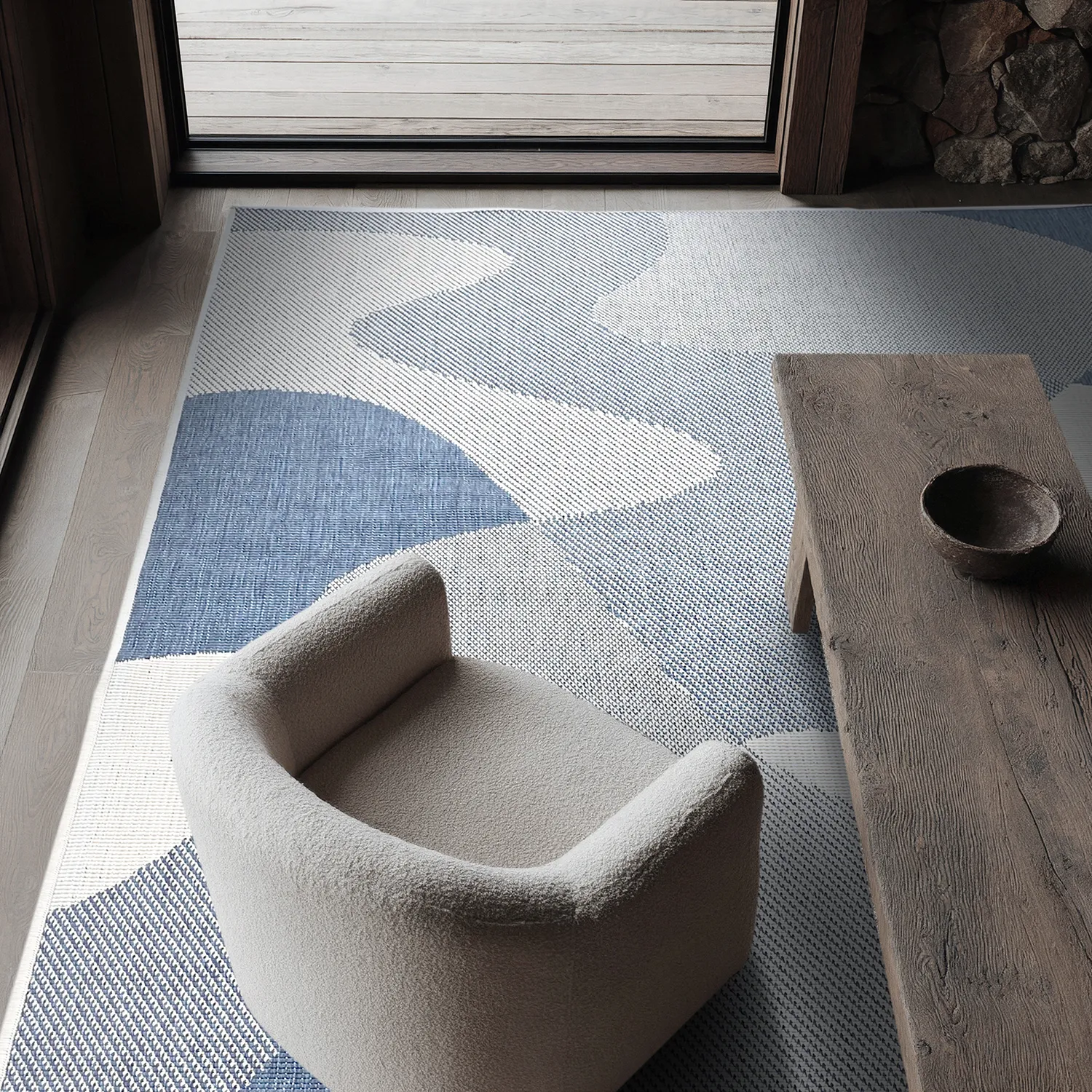 Teppich für innen und außen - utomhusmatta - Somerville (blau)